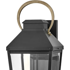 HINKLEY LIGHTING Hinkley Lighting 17504BK Dawson Medium Wall Mount Lantern 10W LED 8 inch W 22 inch H