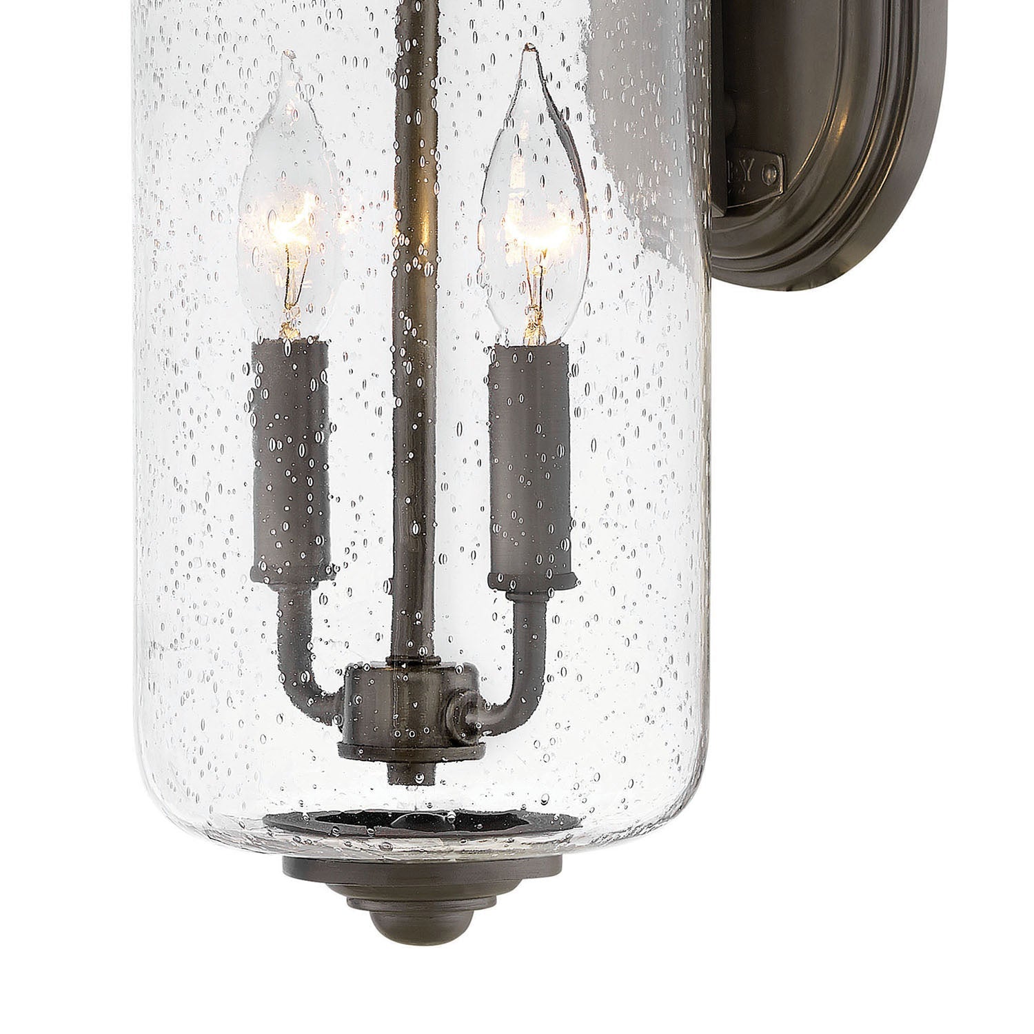 HINKLEY LIGHTING Hinkley Lighting 2754OZ Willoughby Medium Wall Mount Lantern 2-5w Cand. LED, 60w Equiv. 8.25W x 17H x 8.5L