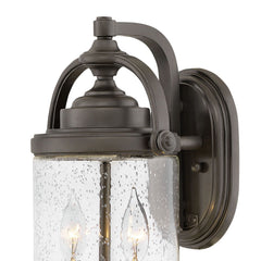 HINKLEY LIGHTING Hinkley Lighting 2754OZ Willoughby Medium Wall Mount Lantern 2-5w Cand. LED, 60w Equiv. 8.25W x 17H x 8.5L