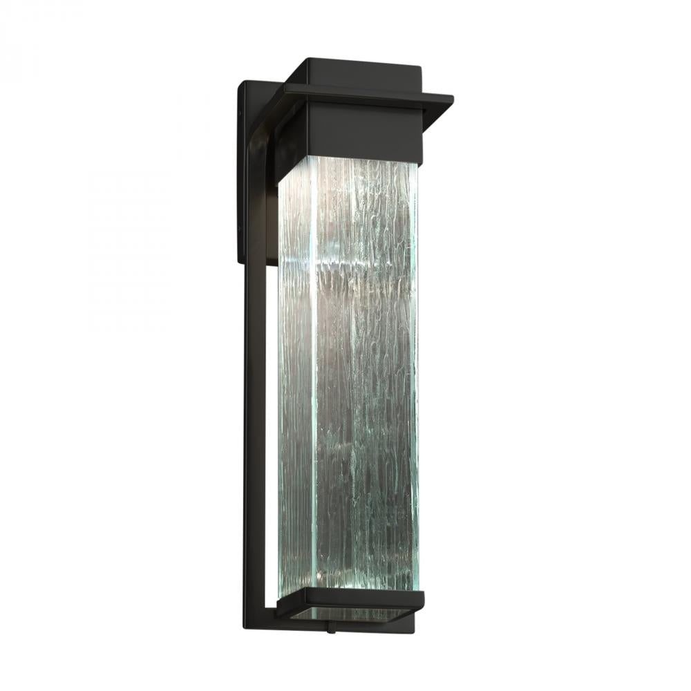 JUSTICE DESIGN GROUP Justice Design Group FSN-7544W-RAIN-MBLK Pacific Large Outdoor LED Wall Sconce 14W 16.50 inches H