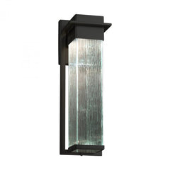 JUSTICE DESIGN GROUP Justice Design Group FSN-7544W-RAIN-MBLK Pacific Large Outdoor LED Wall Sconce 14W 16.50 inches H