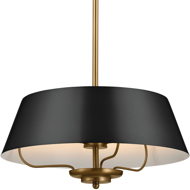 KICHLER Kichler 52542BK Luella convertible pendant 180 watts 16 inch W x 8.25 inch H
