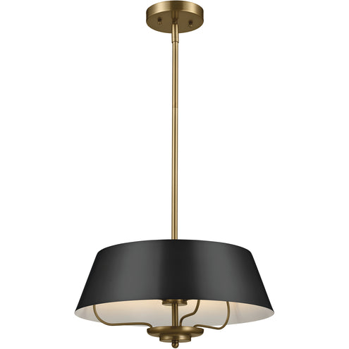 KICHLER Kichler 52542BK Luella convertible pendant 180 watts 16 inch W x 8.25 inch H