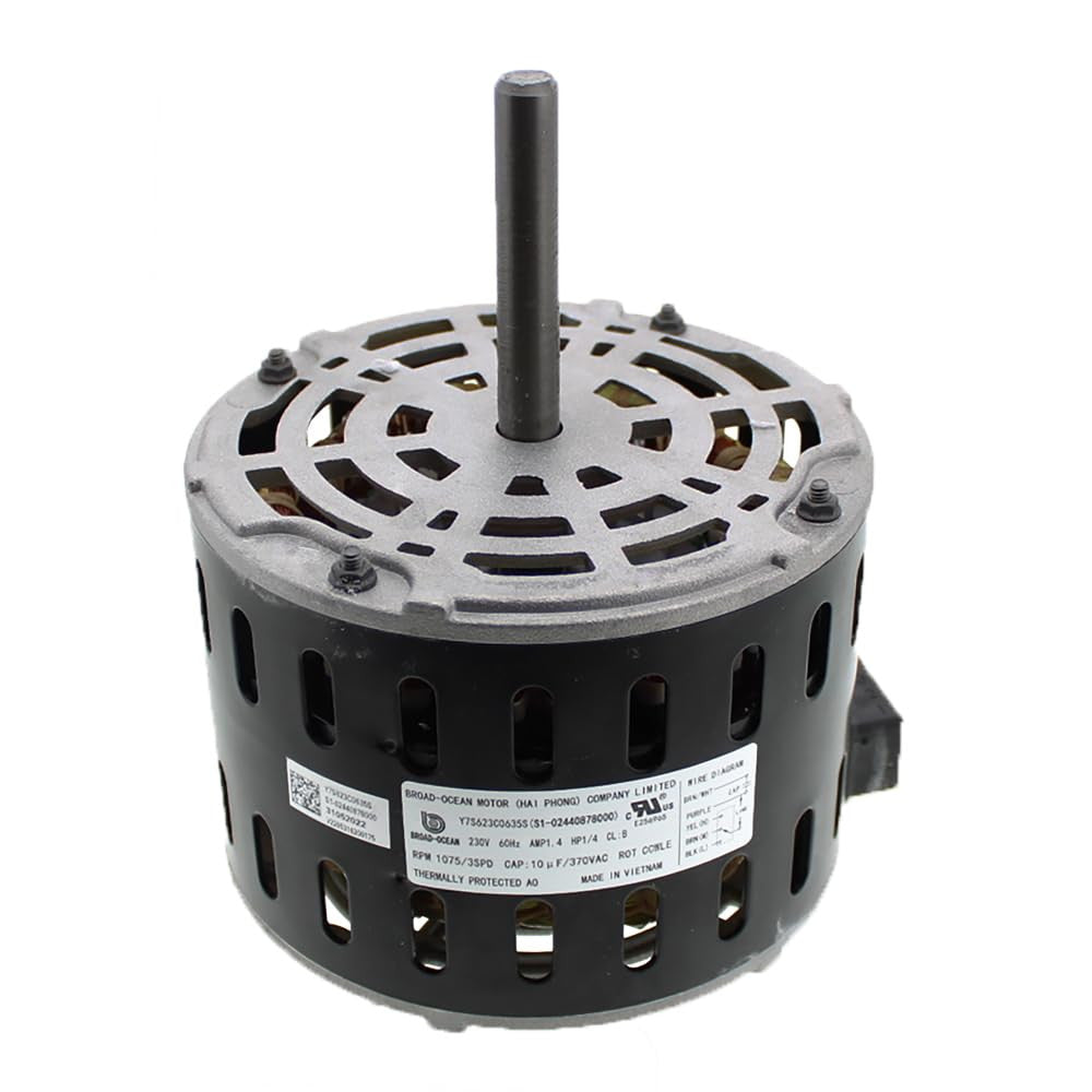 JOHNSON CONTROLS Johnson Controls S1-02440878000 York/Johnson Controls Blower Motor 1/4 hp 230v 1075 rpm single speed ccw