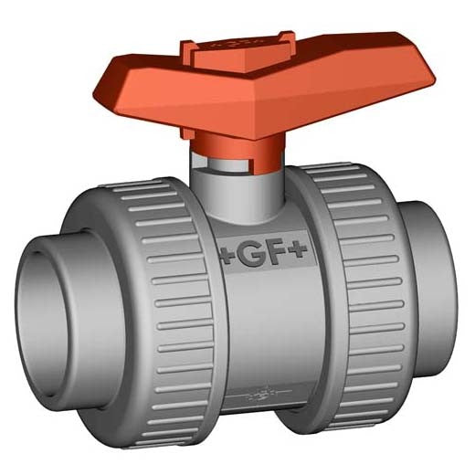 GEORG FISCHER Georg Fischer 163375005 Ball Valve 375 CPVC 1-1/4 Inch Socket/Threaded True Union EPDM