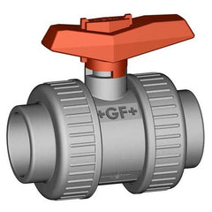 GEORG FISCHER Georg Fischer 163375005 Ball Valve 375 CPVC 1-1/4 Inch Socket/Threaded True Union EPDM