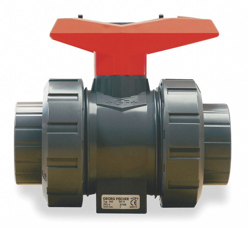 GEORG FISCHER Georg Fischer 161375002 ball valve 375 PVC S80 1/2 inch socket/threaded true union EPDM