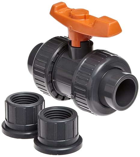 GEORG FISCHER Georg Fischer 161375002 ball valve 375 PVC S80 1/2 inch socket/threaded true union EPDM