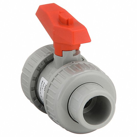 GEORG FISCHER Georg Fischer 163375002 Ball Valve 375 CPVC 1/2 inch Socket/Threaded True Union EPDM