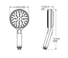 PFISTER Pfister HSC-05SHWD Transitional Round Multi Function Hand Shower 1.75 GPM