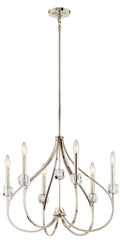 KICHLER Kichler 43720PN Eloise Chandelier 6-Light 24 Inch