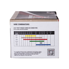 NSI INDUSTRIES Nsi Industries WWC-T-C easy-twist winged twist-on wire connector 600 volt 22-8 AWG carton of 100