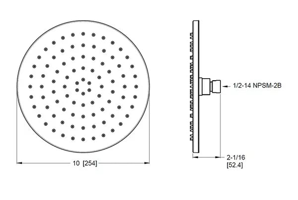 PFISTER Pfister USH03SHWBG modern round raincan showerhead 1.75 gpm 10 inch