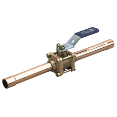 NIBCO Nibco CS595-YX-66-EC three-piece bronze ball valve medical gas copper stub ends stainless trim 1-1/2 in