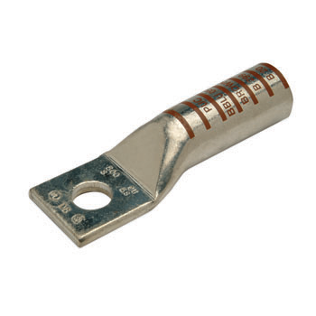 PENN-UNION Penn-Union BBLU050S2 copper compression lug long barrel one hole tongue with closed transition 500 kcmil