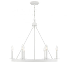 SAVOY HOUSE Savoy House M10093BQW 6-Light Chandelier 60W Per Bulb 26 Inch Width