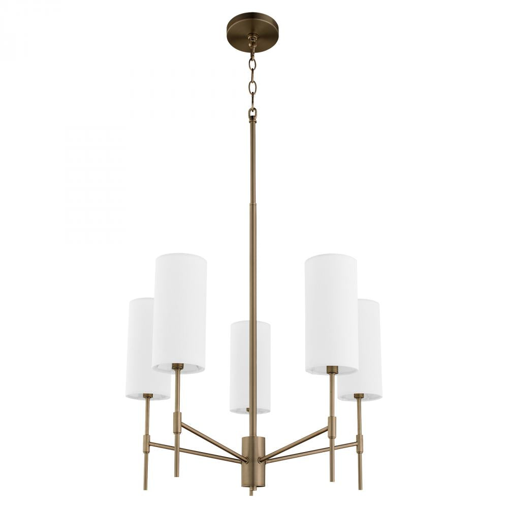 QUORUM INTERNATIONAL Quorum International 663-5-81 Hamilton 5 Light Chandelier 300 Watts 25.25 Inches Tall and 23.5 Inches Wide