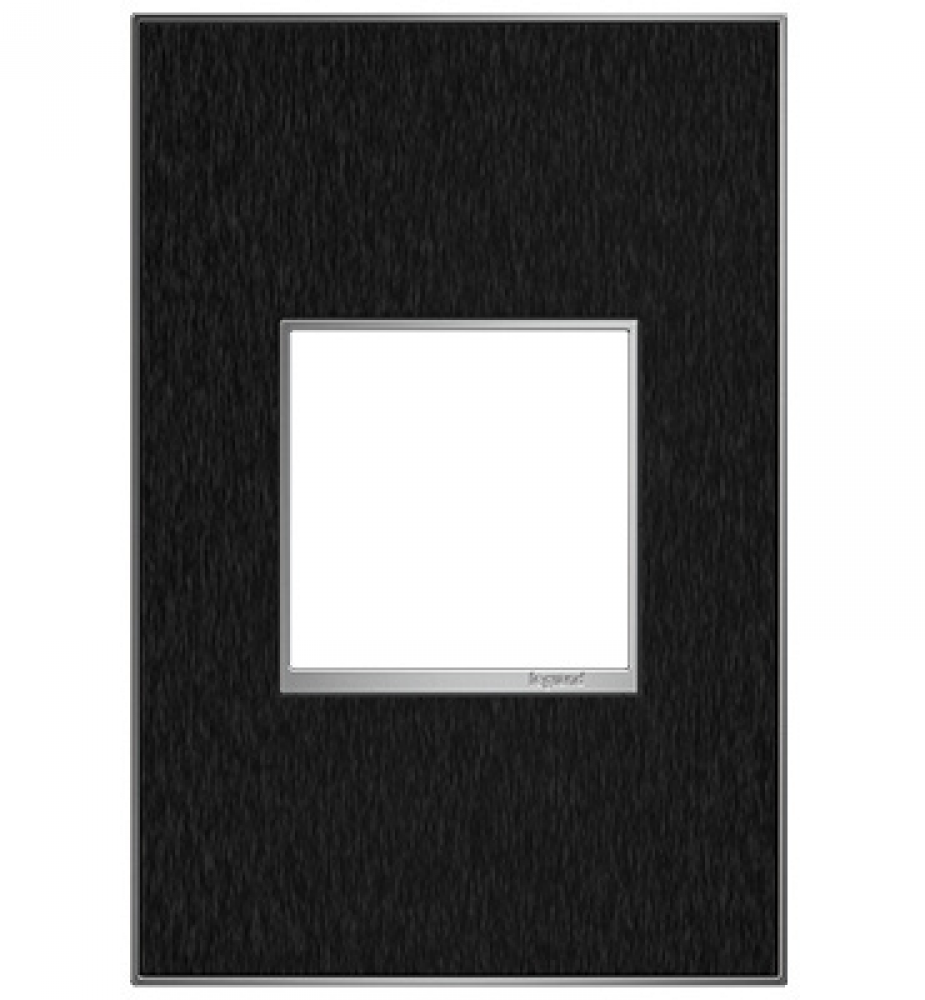 LEGRAND Legrand AWM1G2BLS4 Adorne Black Stainless 1-Gang Screwless Wall Plate