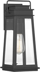 SAVOY HOUSE Savoy House 5-812-BK Boone Mission Traditional Clear Beveled Glass Outdoor Wall Lantern 1-Light 60 Watt 15.25 inches H x 6.25 inches W