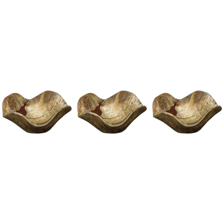 UTTERMOST Uttermost 4107 Tamarine Wood Wall Art Set of 3