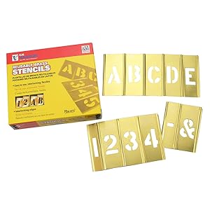 C H HANSON C H Hanson 10151 2 inch Brass Letters & Numbers Set 92 pc
