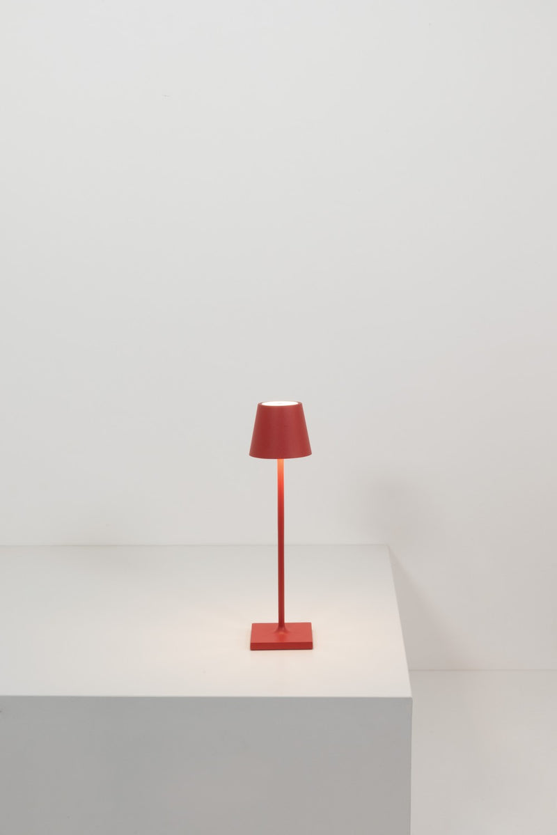 ZAFFERANO Zafferano LD0490F3 Poldina Pro Micro Rechargeable Table Lamp 1.8W 2.8 inchesW x 10.8 inchesH
