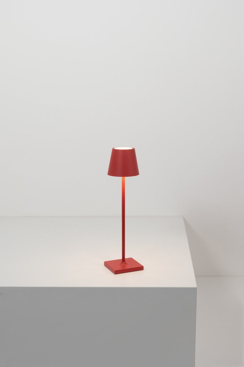 ZAFFERANO Zafferano LD0490F3 Poldina Pro Micro Rechargeable Table Lamp 1.8W 2.8 inchesW x 10.8 inchesH