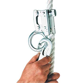 HONEYWELL Honeywell 8174MLS4/4FTYL manual rope grabs with 4-feet manyard shock absorbing lanyard and locking snap hook