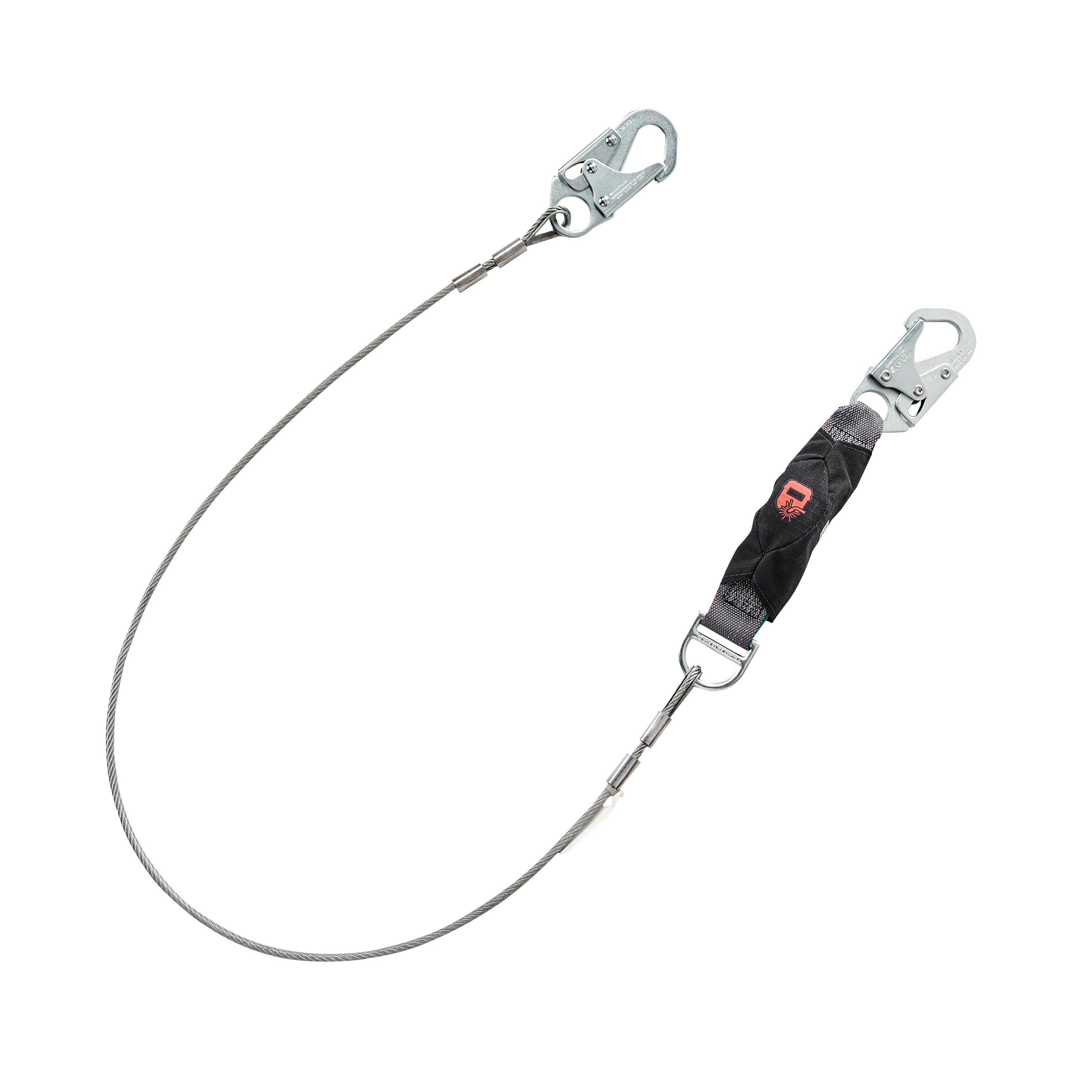 MSA SAFETY Msa Safety 10199011 V-series welding shock absorbing lanyard, high heat, single-leg 6 ft cable, 36C small snaphooks