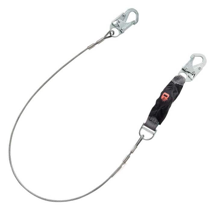 MSA SAFETY Msa Safety 10199011 V-series welding shock absorbing lanyard, high heat, single-leg 6 ft cable, 36C small snaphooks