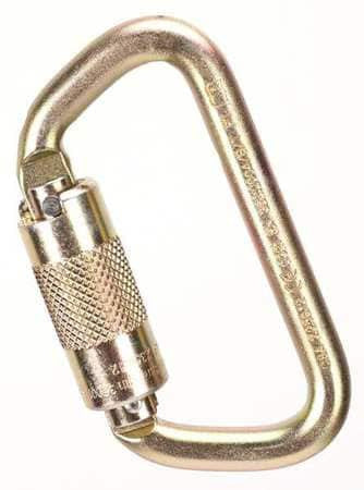MSA SAFETY Msa Safety 10089205 Steel Carabiner 9/16 inches Gate Opening Auto-Locking ANSI Z359.12