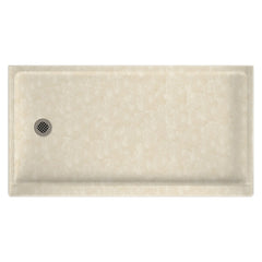 SWAN Swan SR03260LM.126 Swanstone neo-angle shower pan base 32-in W x 60-in L x 4.31-in H left drain