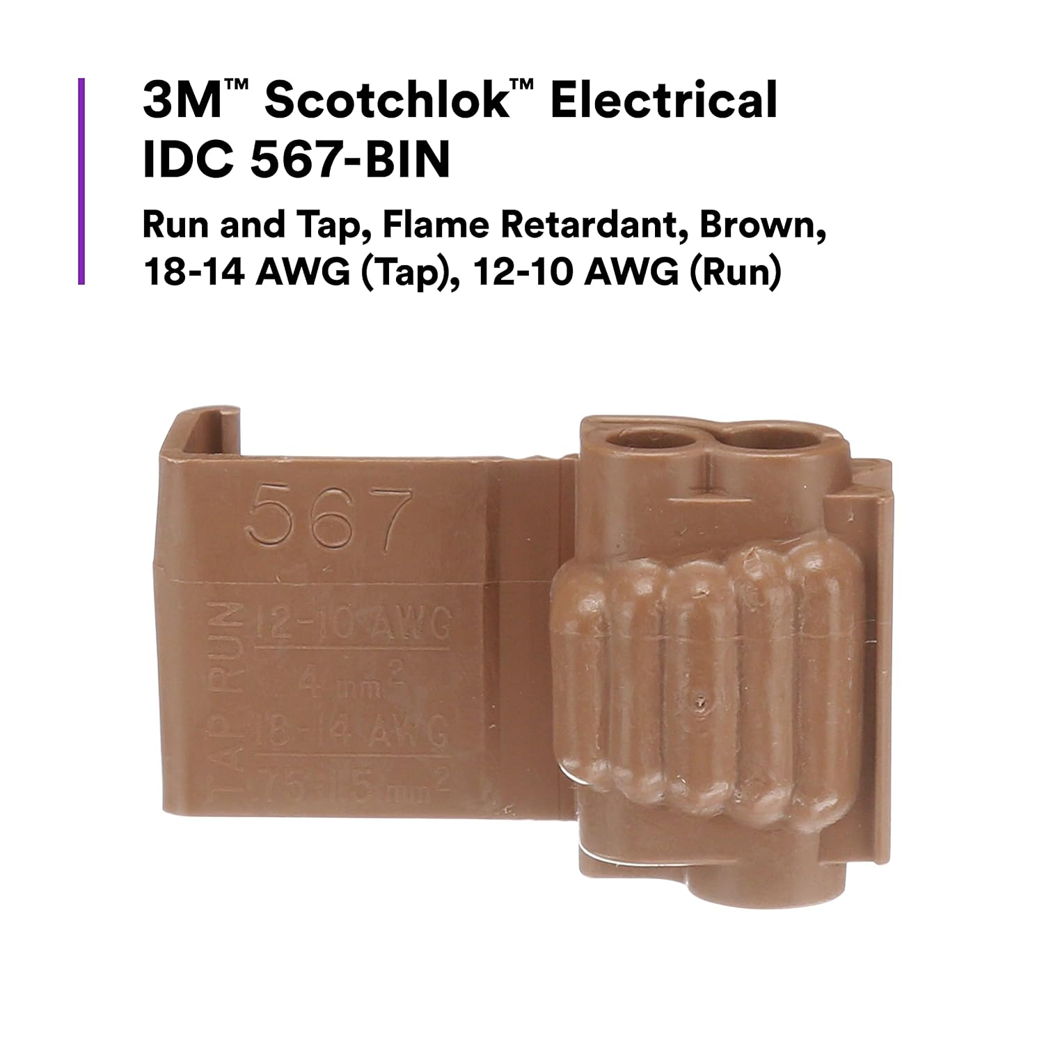 3M 3M 567 electrical idc 18-14 awg tap 12-10 awg run 1000/case