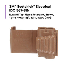 3M 3M 567 electrical idc 18-14 awg tap 12-10 awg run 1000/case