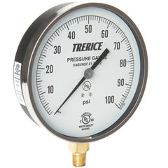 TRERICE Trerice 842615106605 600CB Series 4-1/2 x 1/4 Inch 0-300 PSI Brass Pressure Gauge