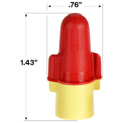 3M 3M R/Y+POUCH Performance Plus Wire Connector 600V 100 per Pouch 7100127164