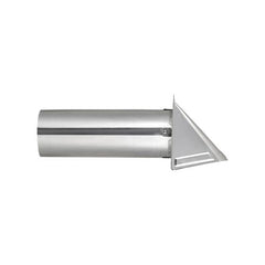 LAMBRO INDUSTRIES Lambro Industries 3440 4 inches aluminum wall exhaust hood vent w/ damper, 11 inches pipe (26 gauge)