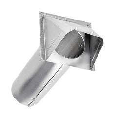 LAMBRO INDUSTRIES Lambro Industries 3440 4 inches aluminum wall exhaust hood vent w/ damper, 11 inches pipe (26 gauge)