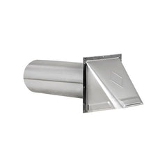 LAMBRO INDUSTRIES Lambro Industries 3440 4 inches aluminum wall exhaust hood vent w/ damper, 11 inches pipe (26 gauge)