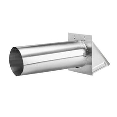 LAMBRO INDUSTRIES Lambro Industries 3440 4 inches aluminum wall exhaust hood vent w/ damper, 11 inches pipe (26 gauge)