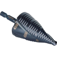 KLEIN TOOLS Klein Tools QRST15 Quick Release Step Drill Bit with Spiral Flute 7/8 inches to 1&3/8 inches