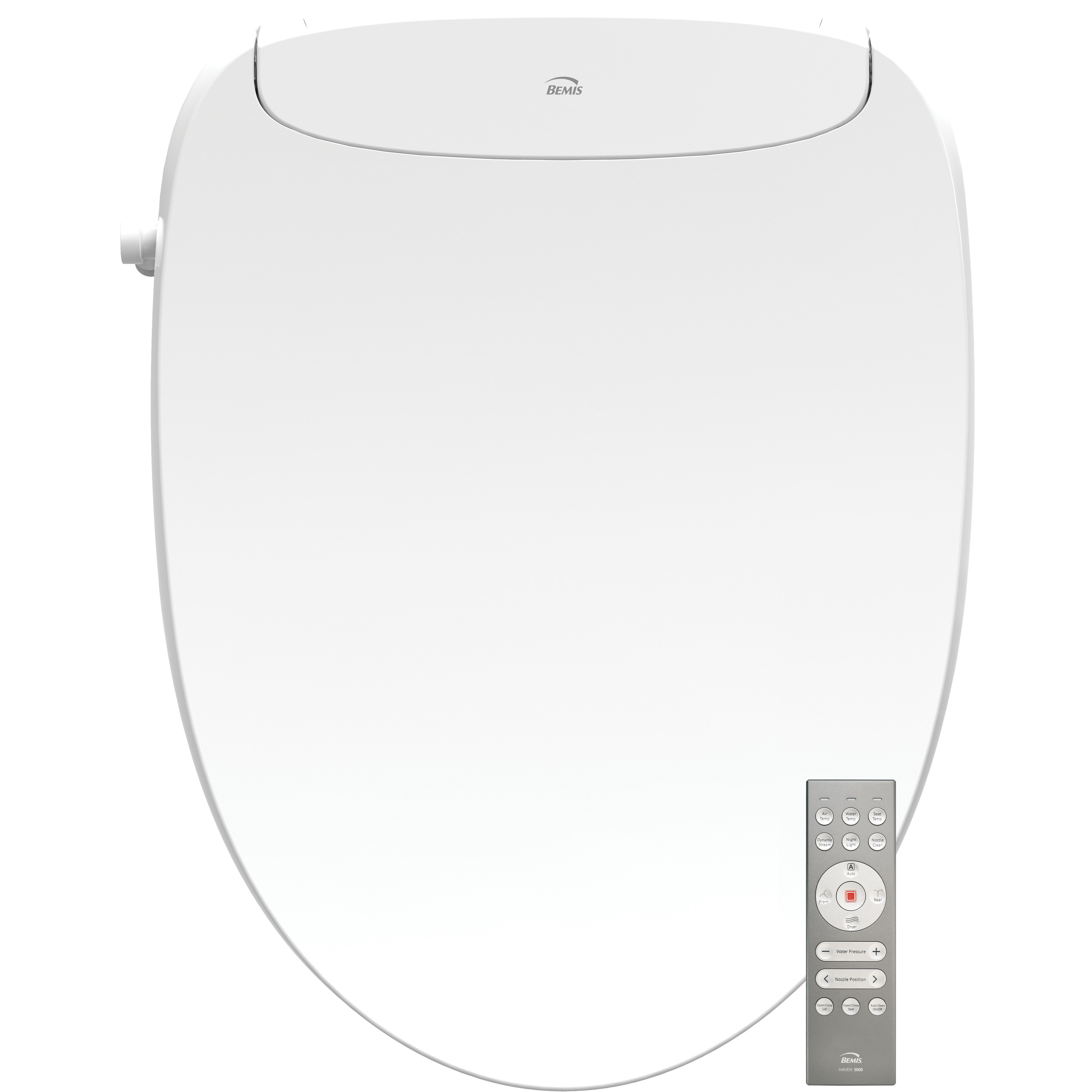 BEMIS Bemis HV5000E Haven 5000 Elongated Plastic Electric Bidet Seat with Remote 120V
