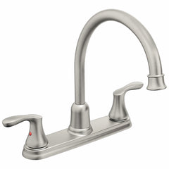 CLEVELAND FAUCET Cleveland Faucet 40617CSL Kitchen Faucet 1.5 gpm Widespread Deck 4 Mounting Holes 2 Handles