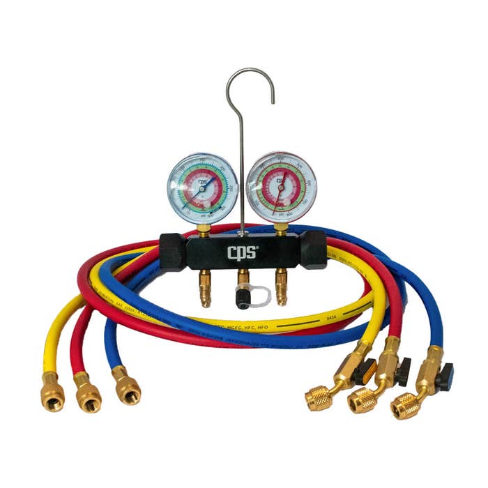 CPS PRODUCTS Cps Products MBAP5E new A2L manifold 2-1/2” gauges 5’ premium BV hoses