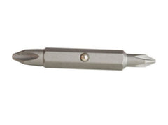 MINERALLAC Minerallac 40006 Cully MegaPro 1-piece Double Ended Replacement Insert Bit #1 to #2 Square Recessed Point 2 in Oal