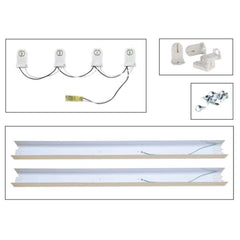 KEYSTONE TECHNOLOGIES Keystone Technologies KT-RKIT-SP-W-82-C4-4LED-DP 8ft 4-Lamp Strip Kit for Type B T8 LED Tubes 25W Pack 5 Replaces KTRKITSPW82C44LEDDP