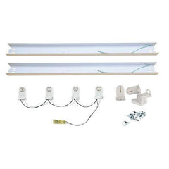 KEYSTONE TECHNOLOGIES Keystone Technologies KT-RKIT-SP-W-82-C4-4LED-DP 8ft 4-Lamp Strip Kit for Type B T8 LED Tubes 25W Pack 5 Replaces KTRKITSPW82C44LEDDP