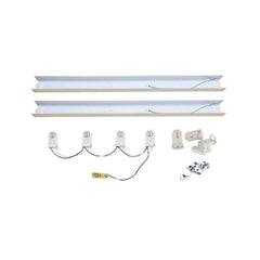 KEYSTONE TECHNOLOGIES Keystone Technologies KT-RKIT-SP-W-82-C4-4LED-DP 8ft 4-Lamp Strip Kit for Type B T8 LED Tubes 25W Pack 5 Replaces KTRKITSPW82C44LEDDP