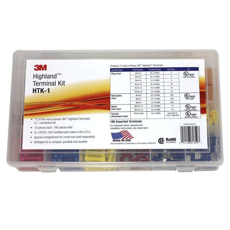 3M 3M 7100112734 highland terminal kit htk-1 180 pieces 4 kits/case