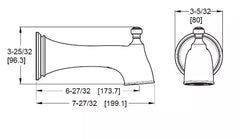 PFISTER Pfister TBS-03SHWC Transitional Round Tub Spout 6-13/16 inches